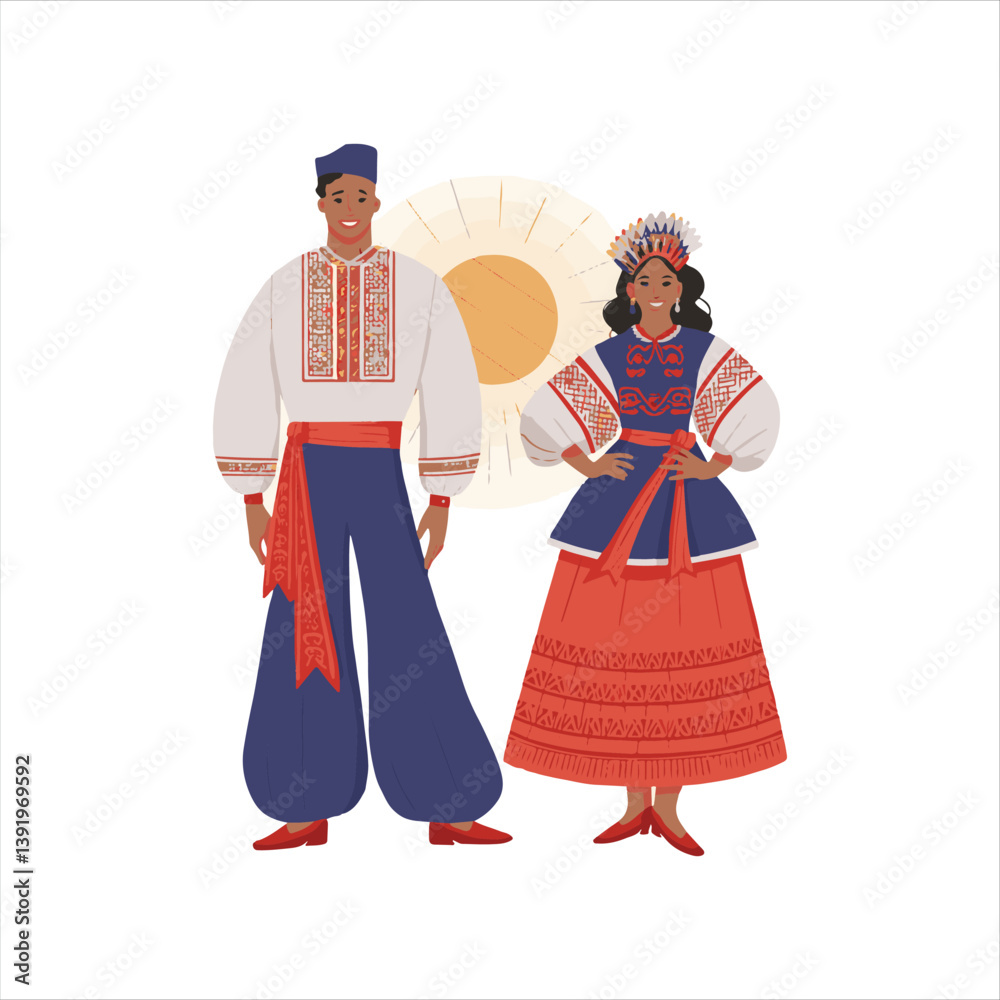 two women in traditional clothing