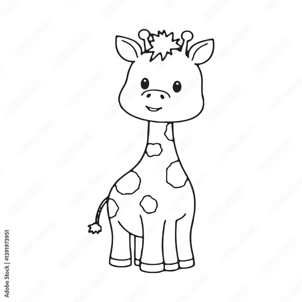 Fototapeta premium coloring page giraffe