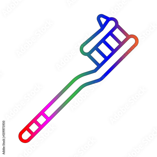 Toothbrush line gradient icon