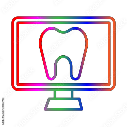 Scan line gradient icon