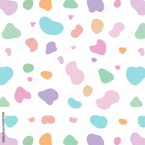 Colorful Amoeba-Shaped Pattern – A vibrant, abstract design with fluid, organic forms in bold hues. Perfect for modern digital designs, prints, and creative projects needing a unique touch.
