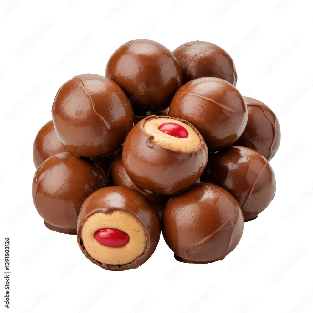 Realistic Buckeyes Candy with Cherry Centers