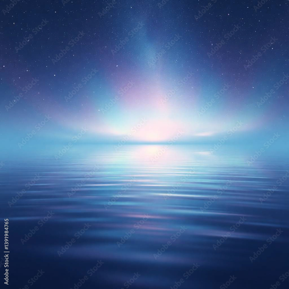 星空を移した水面 星空を移した水面