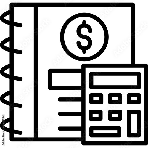 Bank Book Icon Vector Element