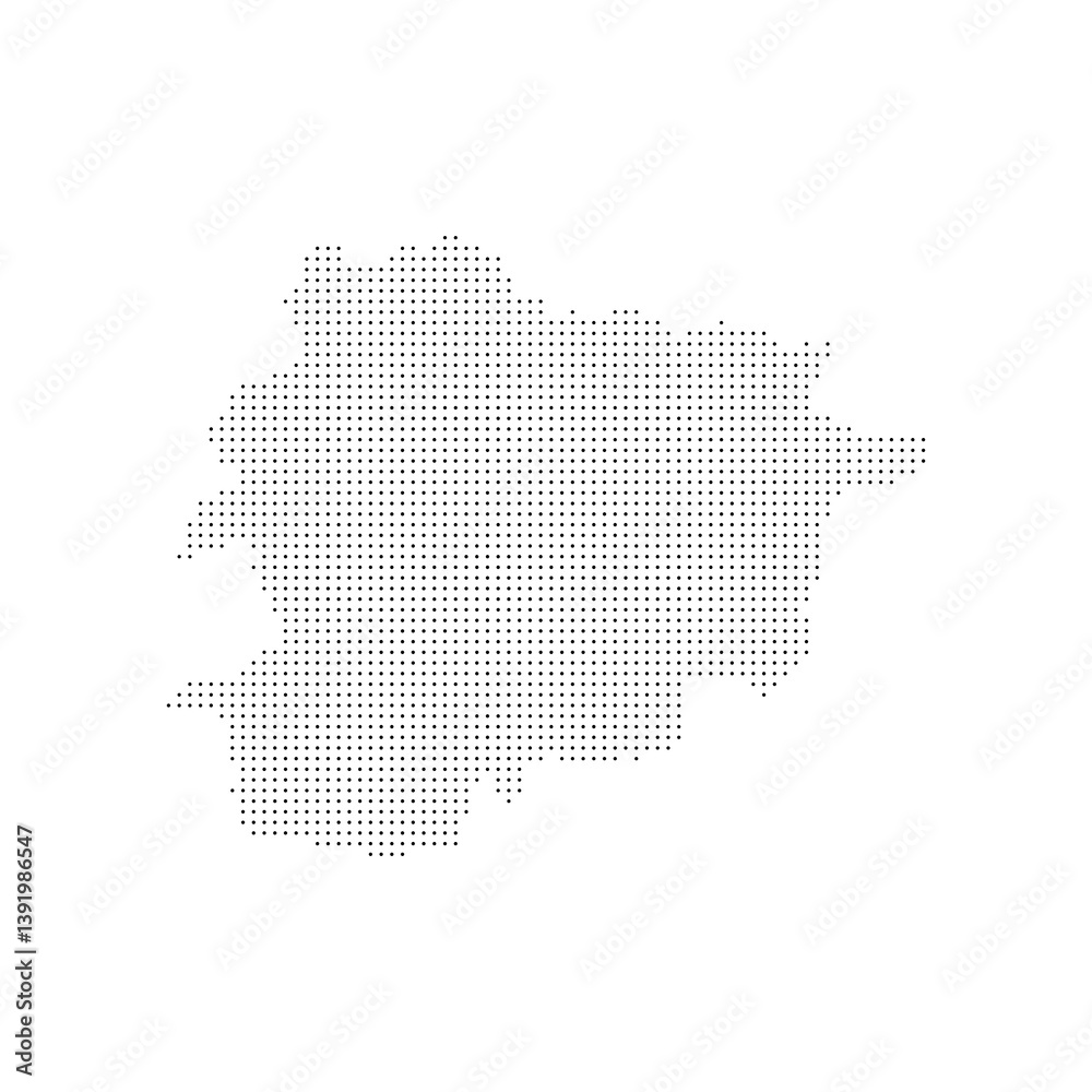 vector map of andorra in halftone dotted style. simple black and white design isolated on white background, perfect for travel, geography, and political map concepts vector map of andorra in halftone dotted style. simple black and white design isolated on white background, perfect for travel, geography, and political map concepts