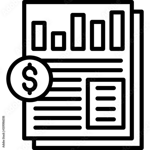Bookkeeping Icon Vector Element