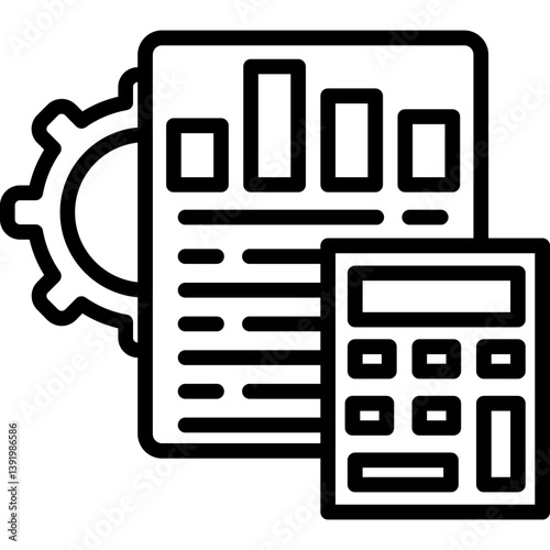 Bookkeeping Icon Vector Element