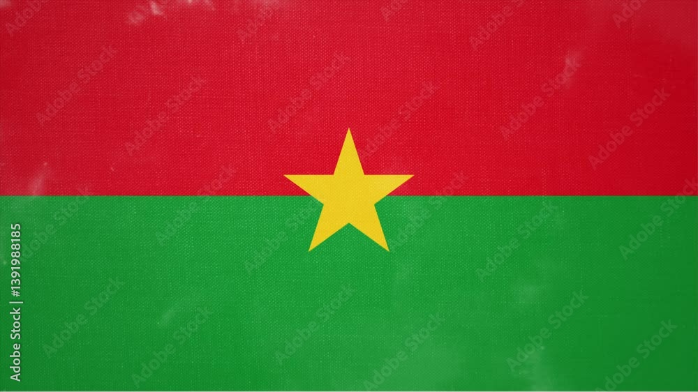 Animated Video Showing the Flag of BURKINA FASSO Emerging from Nowhere Animated Video Showing the Flag of BURKINA FASSO Emerging from Nowhere