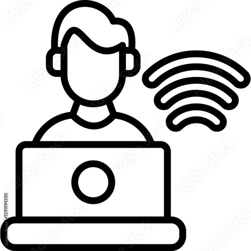 Wallpaper Mural Online Meeting Icon Vector Element Torontodigital.ca