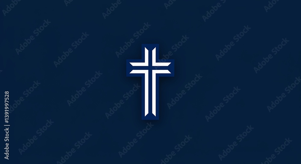 Serene Cross: Minimalist Digital Art AI Generated Serene Cross: Minimalist Digital Art AI Generated