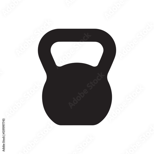 Kettlebell icon. Weight icon. Kettlebell vector illustration. Fitness kettlebell. Vector weight