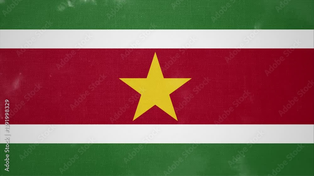 Animated Video Showing the Flag of SURINAME Emerging from Nowhere Animated Video Showing the Flag of SURINAME Emerging from Nowhere