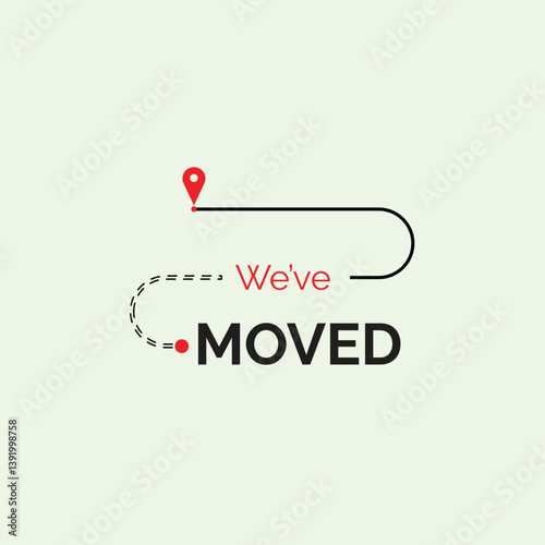 We’ve Moved Illustration – Business Relocation Announcement Design for New Address and Office Move