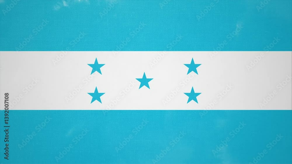Animated Video Showing the Flag of HONDURAS Emerging from Nowhere