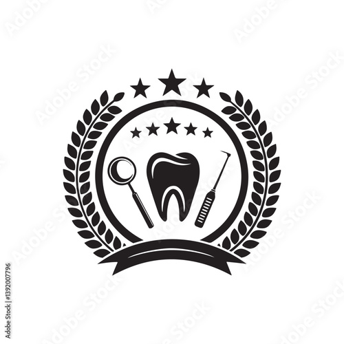 dental care vector silhouette clip art illustration
