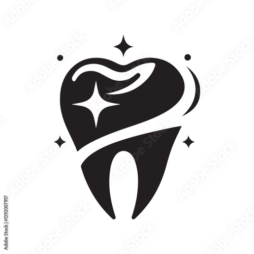 dental care vector silhouette clip art illustration