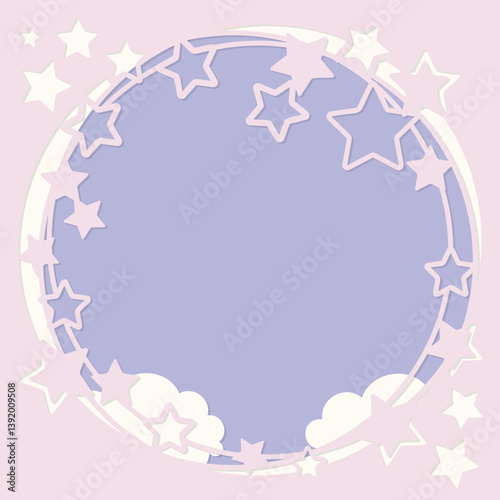 Stars Layered paper cut style, Shadow Box 