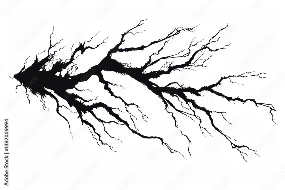 Fototapeta premium Abstract tree-like black branches