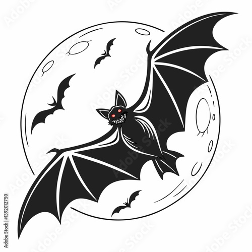 halloween background with bats
