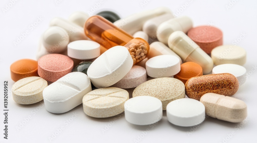 Assorted pills and capsules (4) Assorted pills and capsules (4)