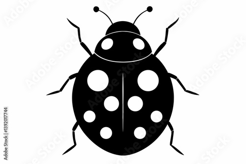 a ladybug design silhouette vector illustration