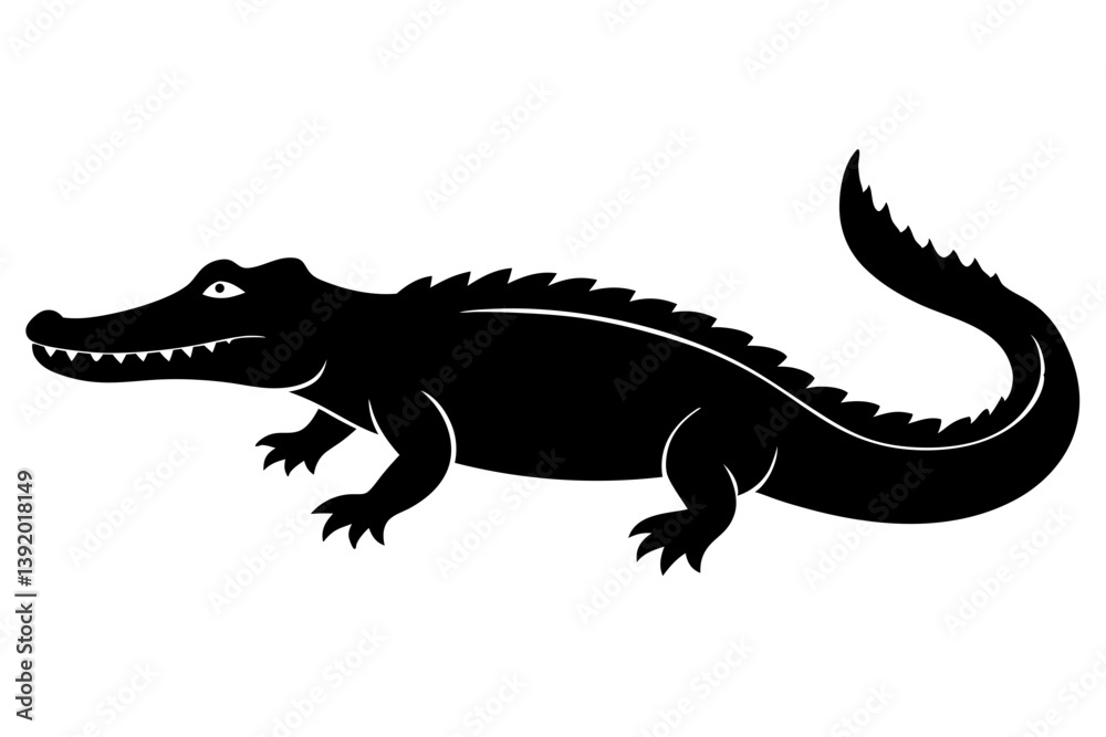 Obraz premium crocodile design silhouette vector illustration