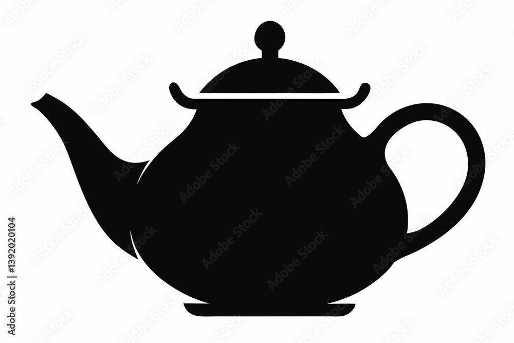 a teapot design silhouette vector illustration a teapot design silhouette vector illustration