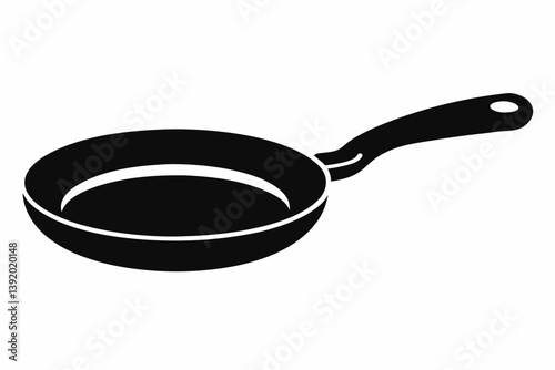  frying pan design silhouette vector illustration
