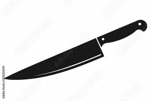 chef knife design silhouette vector illustration