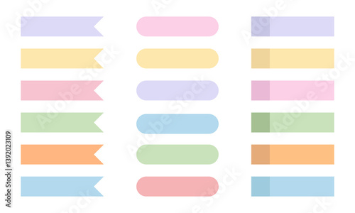Set of Colorful Stickers for Stationery – Versatile Stickers for Notebooks, Journals, Planners, and Scrapbooking – Ideal for Organization, Decoration, and Personalization of Your Office Supplies