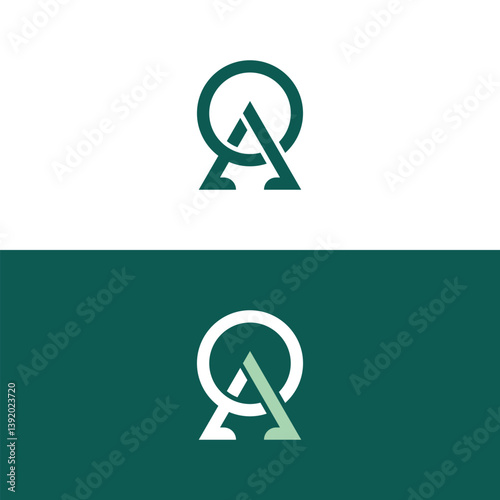 Alphabet letters Initials Monogram logo AQ, QA, A and Q. AQ, QA, Abstract Letters Logo Monogram.