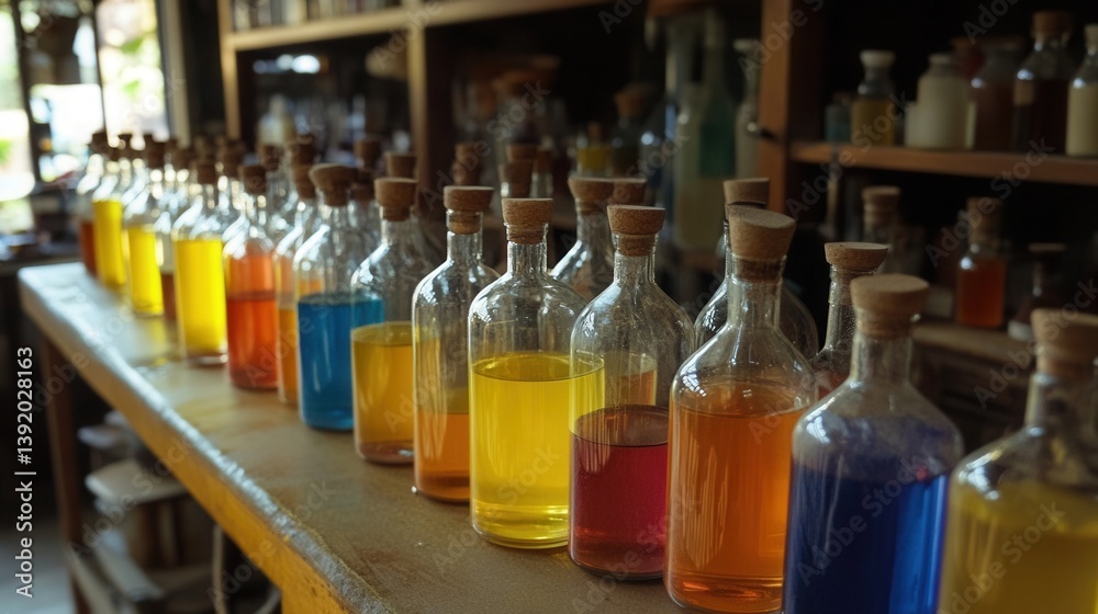 Colorful liquids in glass bottles (1) Colorful liquids in glass bottles (1)