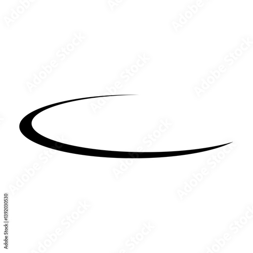 Abstract orbit line. Magic swirl design. The vortex trail effect.