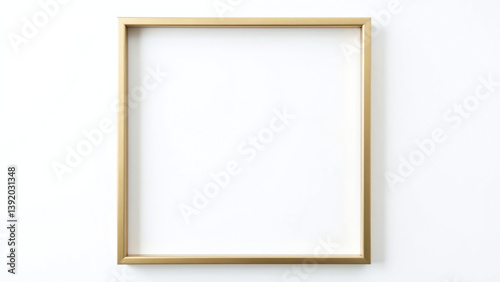 minimalist square gold frame ideal modern decor isolated white background suitable displaying art photos perfectly
