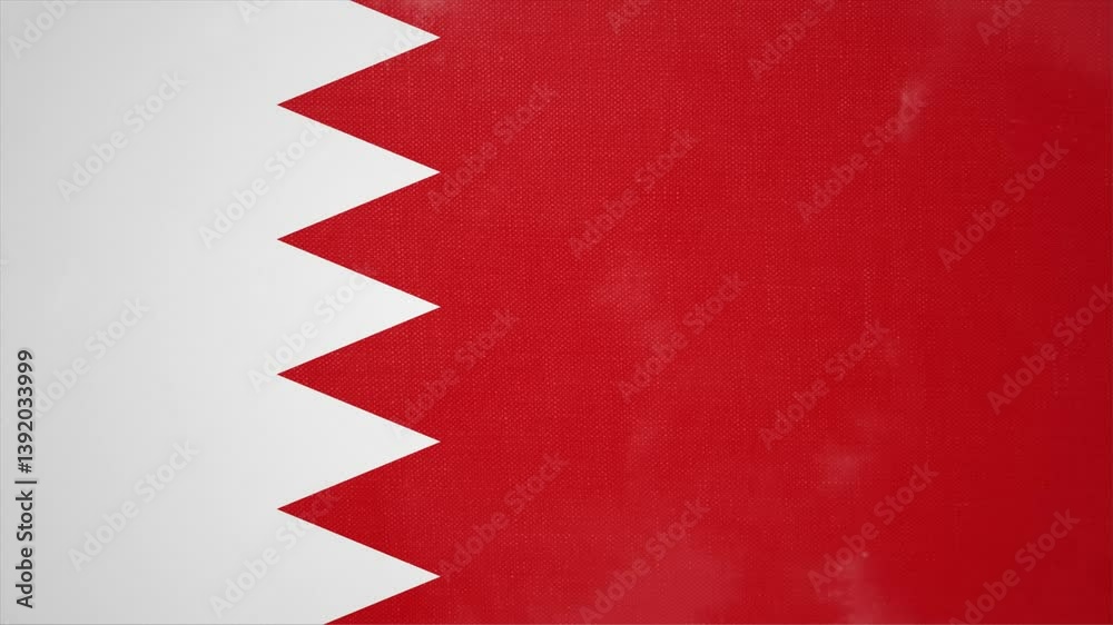 Animated Video Showing the Flag of BAHRAIN Emerging from Nowhere
