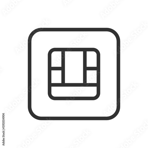 SIM Card Chip Icon – Mobile Network Microchip and Communication Symbol