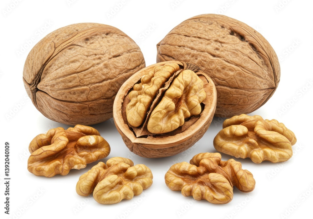 Walnuts whole cracked detailed texture Walnuts whole cracked detailed texture