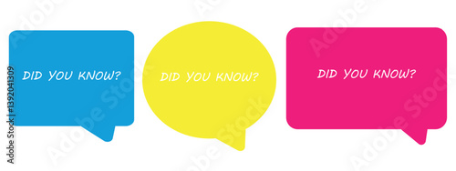 Did you know question design illustration, did you know vector sign, Did you know fun fact question icon illustration