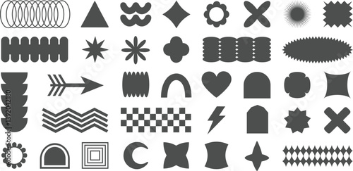 Abstract geometric shapes Set. Unique Abstract Geometric Shapes Collection