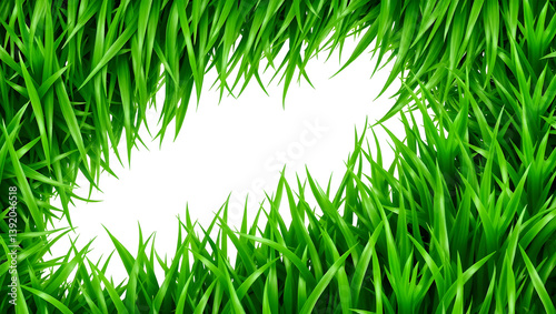 Fresh green grass isolated background transparent png photo