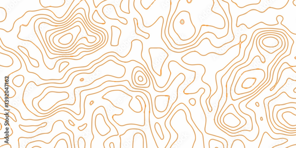 Fototapeta premium The stylized colorful wavy abstract topographic map contour, lines Pattern background. 