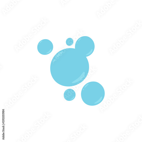 Air bubbles or oxygen bubbles. Vector illustration.