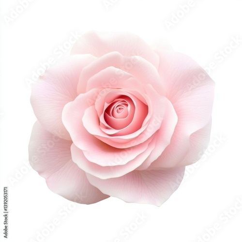 Light pink rose blossom with gentle petals