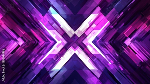 Vibrant Abstract Geometric Pattern with Dynamic Purple and Pink Hues
