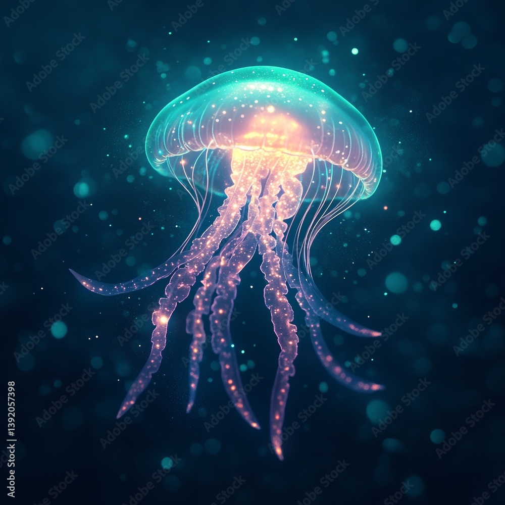 Naklejka premium jelly fish in the water