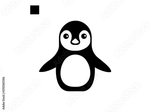 penguin vector icon isolated on white.penguin icon design template vector illustration. penguin vector, icon vector illustration, penguin silhouette of a penguin isolated on a white background, eps, p