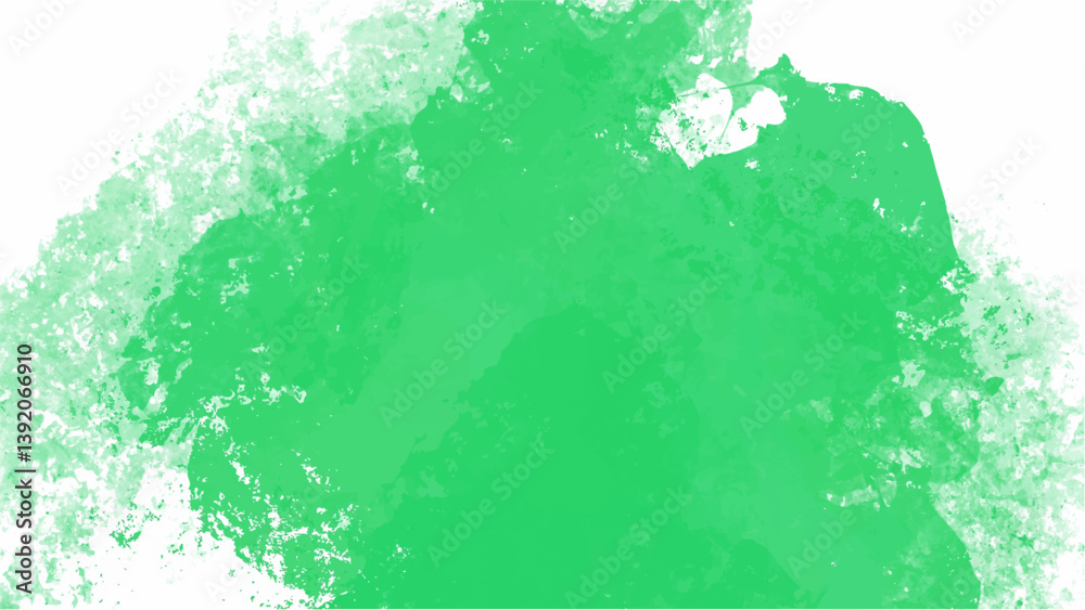 Green watercolor background with copyspace for your design. vector.