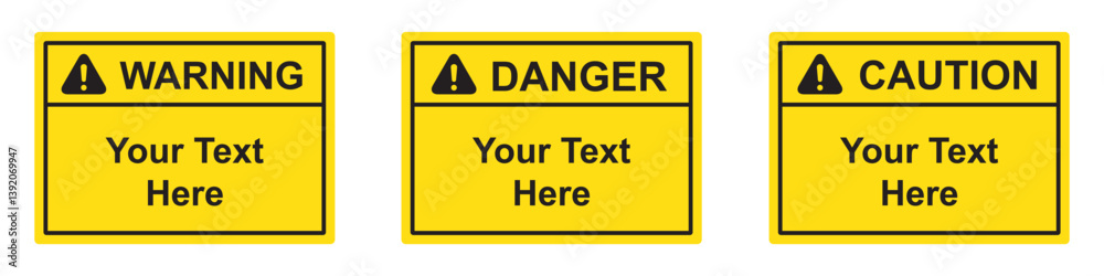 Warning caution. Danger label sign text space area icon, vector illustration Warning caution. Danger label sign text space area icon, vector illustration