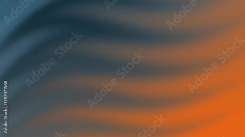Abstract Swirl of Teal and Orange Hues: A Digital Painting