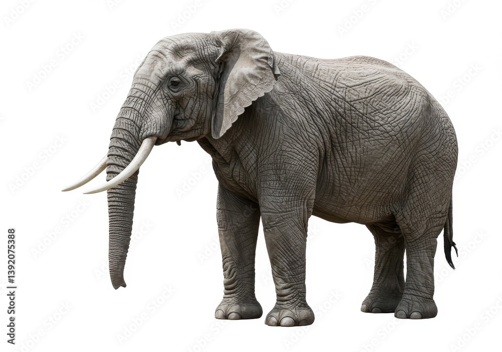 Obraz premium Elephant side view realistic detailed